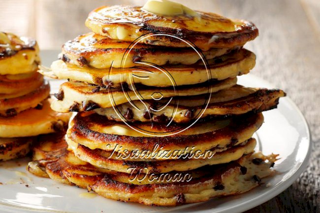 Buttermilk Chocolate Chip Pancakes