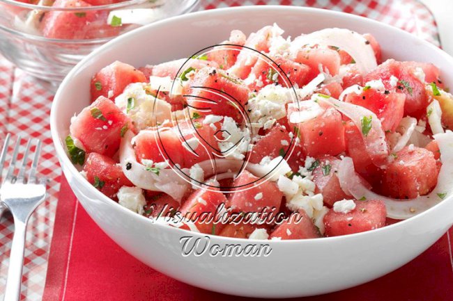 Minty Watermelon Salad