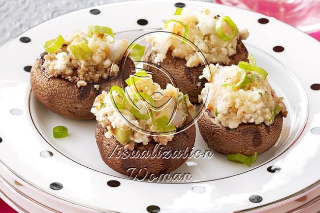Shrimp and Goat Cheese Stuffed Mushrooms