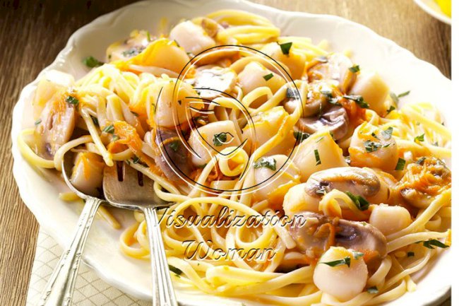 Scallops with Linguine