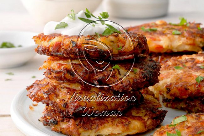 Cheese & Red Pepper Latkes