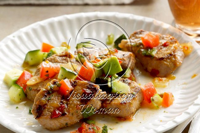 Grilled Pork with Avocado Salsa