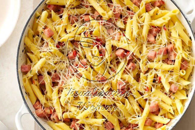 Pretty Penne Ham Skillet