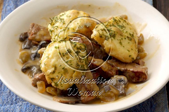 Steak Strips with Dumplings
