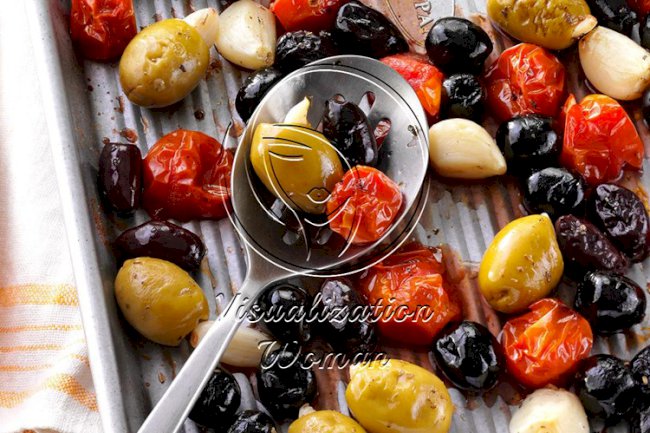 Herb-Roasted Olives & Tomatoes
