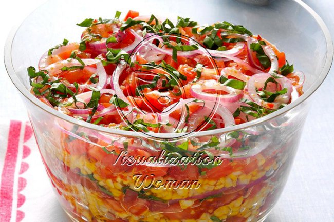 Layered Grilled Corn Salad