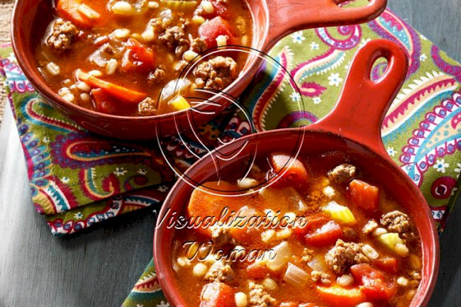Ground Beef and Barley Soup