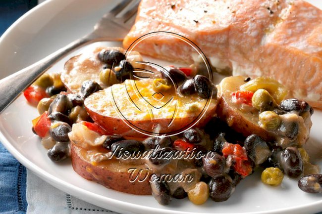 Black Bean Potato au Gratin