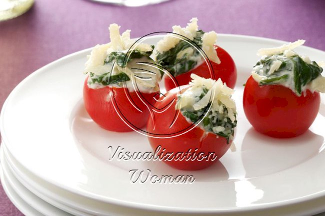 Spinach Artichoke-Stuffed Tomatoes
