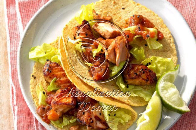 Asian Salmon Tacos