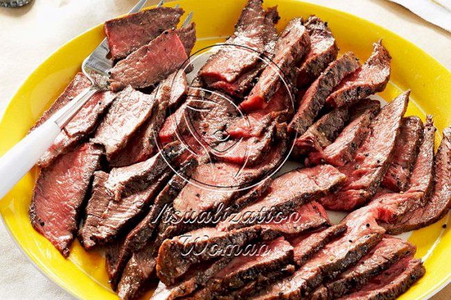 Grilled Steaks with Cilantro Sauce