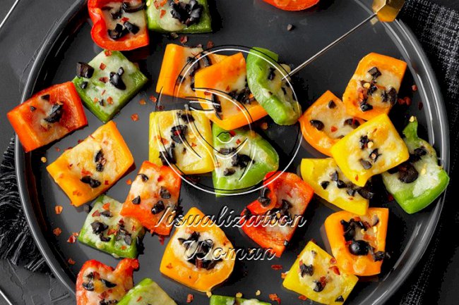 Rainbow Pepper Appetizers