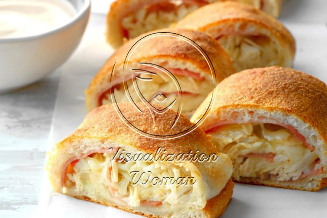 Chicken Cordon Bleu Stromboli