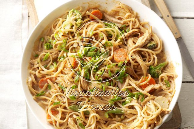 Spicy Peanut Chicken & Noodles