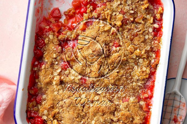 Cherry Rhubarb Crunch