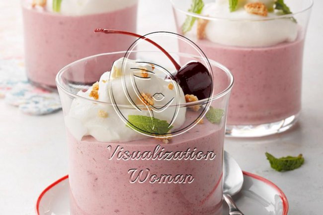 Bing Cherry-Amaretti Fool