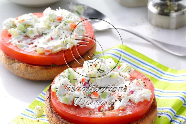 Bagel with a Veggie Schmear
