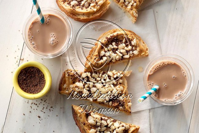 Peanut Butter, Krispies and Chocolate Sandwich