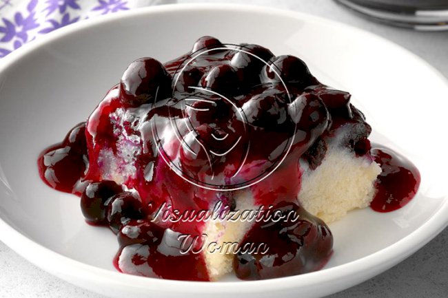 Blueberry Cake with Wojapi Sauce