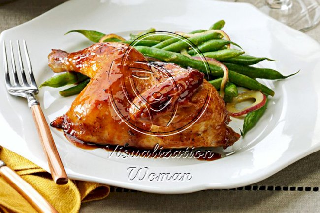 Mahogany-Glazed Cornish Hen