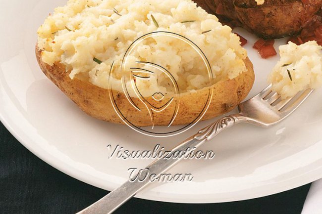 Roasted Garlic Twice-Baked Potato