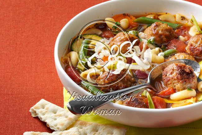 Veggie Soup with Meatballs