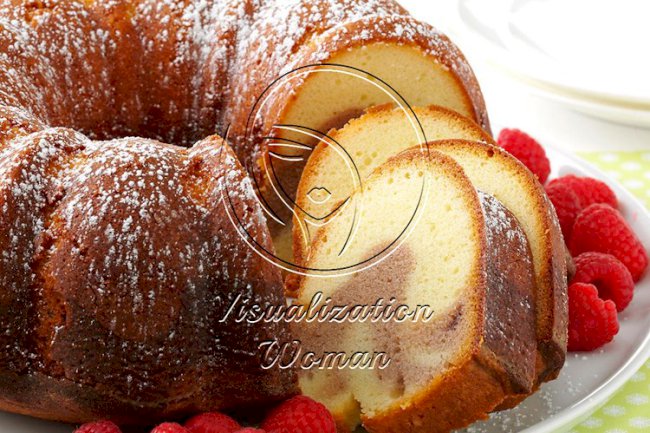 Raspberry Swirl Pound Cake