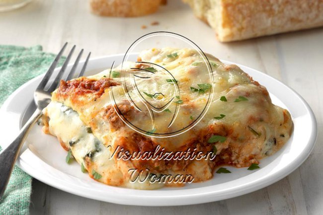 Ground Beef Spinach Alfredo Lasagna