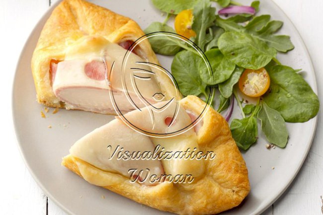 Chicken Cordon Bleu in Pastry