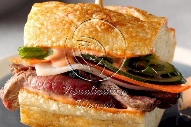 Steak Sandwiches with Quick-Pickled Vegetables