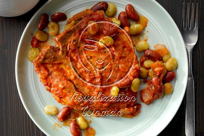 Pork Chops and Beans