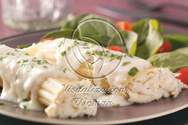 Crab-Stuffed Manicotti