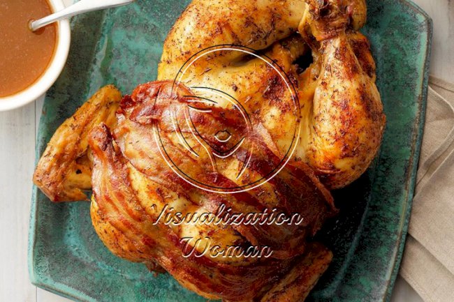 Roasted Chicken with Brown Gravy