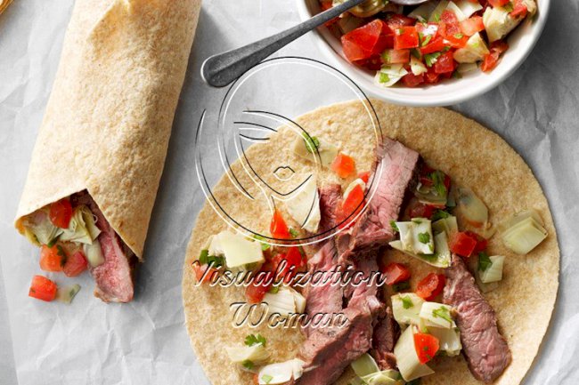 Artichoke Steak Wraps