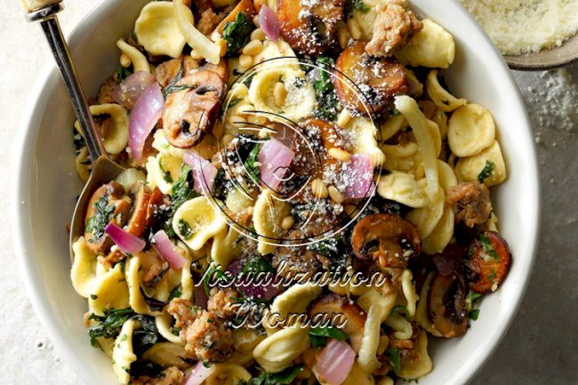 Sausage and Swiss Chard Pasta