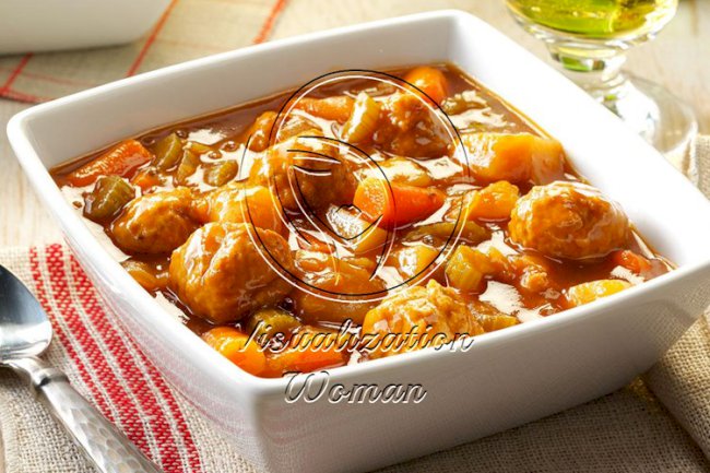 Slow-Cooked Meatball Stew