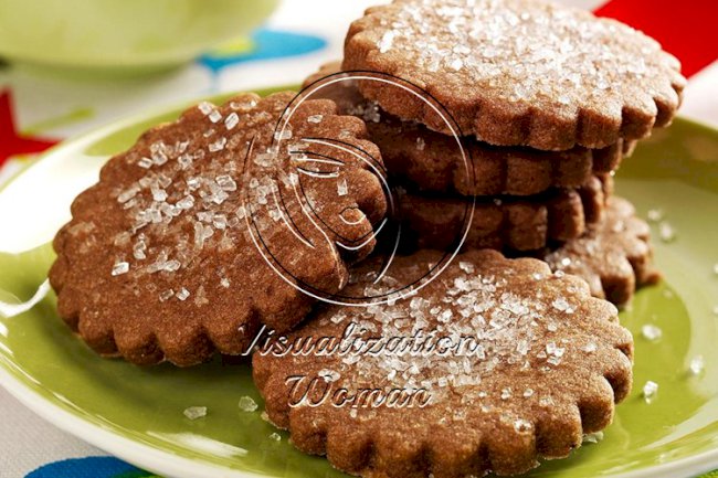 Scalloped Mocha Cookies
