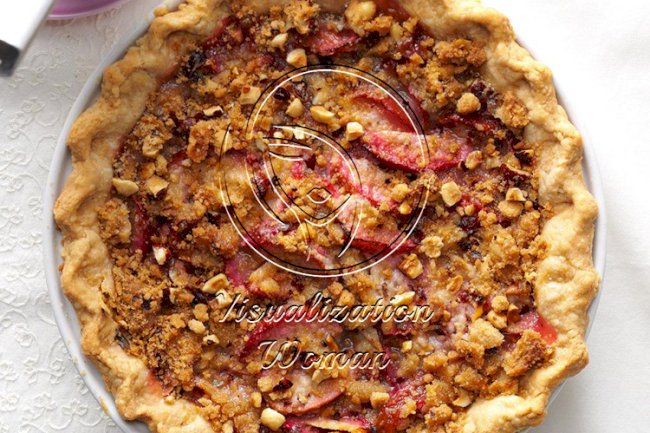 Plum & Hazelnut Pie