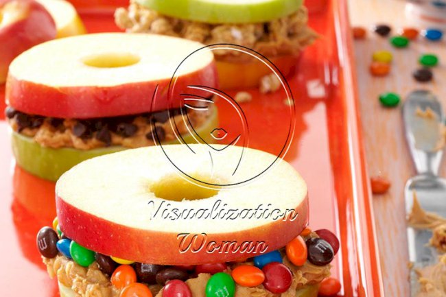 Apple and Peanut Butter Stackers