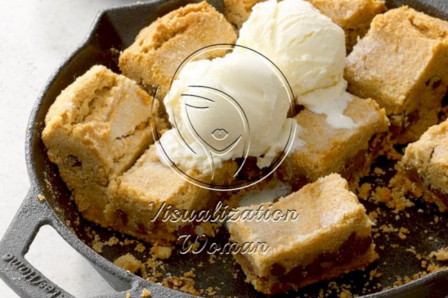 Chocolate-Stuffed Peanut Butter Skillet Cookie
