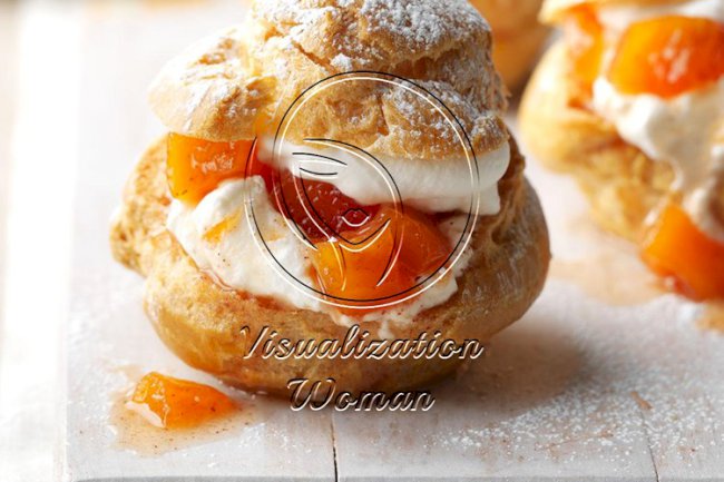 Peach Cream Puffs