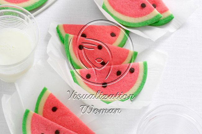 Watermelon Slice Cookies