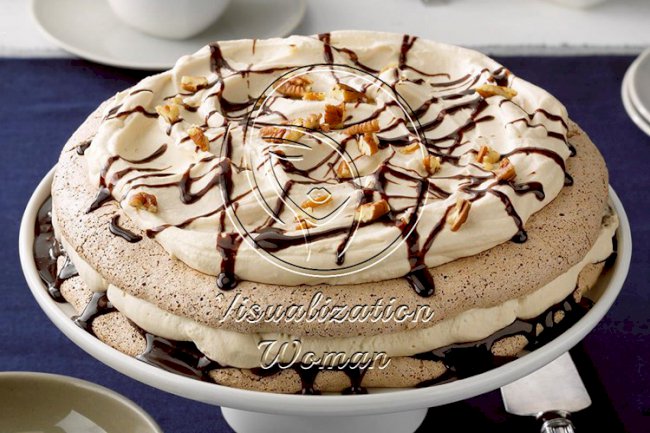 Chocolate Pecan Pavlova