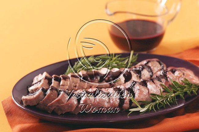 Rosemary Pork with Berry Port Sauce