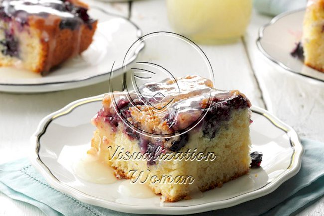 Blueberry Buckle with Lemon Sauce