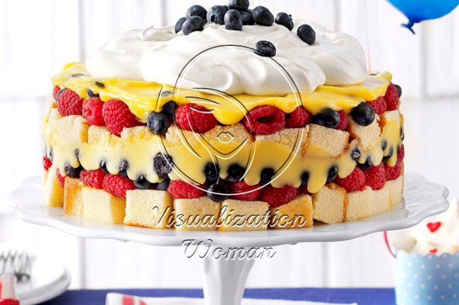 Red, White & Blue Berry Trifle