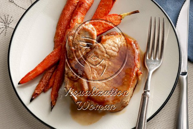 Cider-Glazed Pork Chops with Carrots
