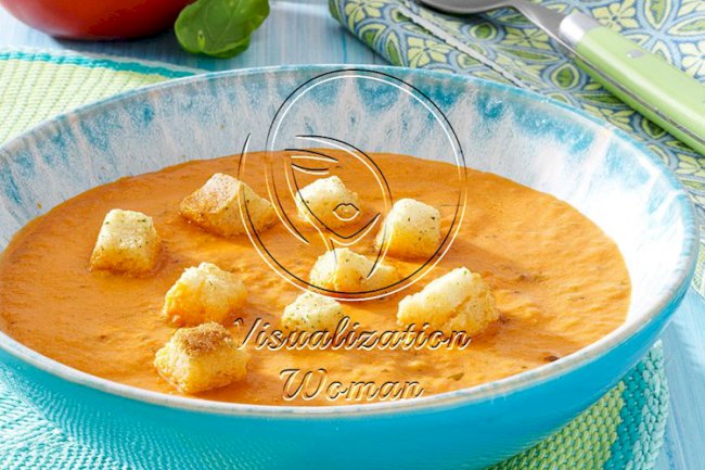 Chunky Tomato-Basil Bisque