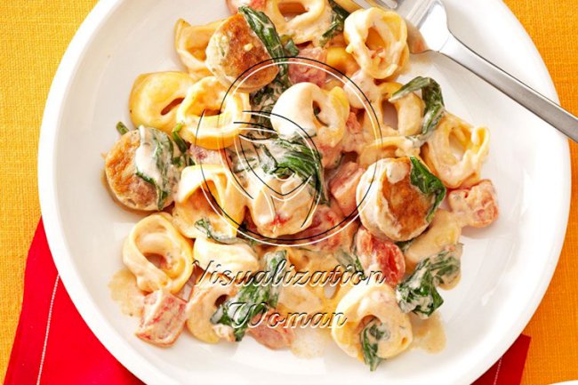 Creamy Tomato Tortellini with Sausage