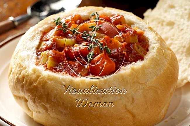 Vegetarian Stew in Bread Bowls